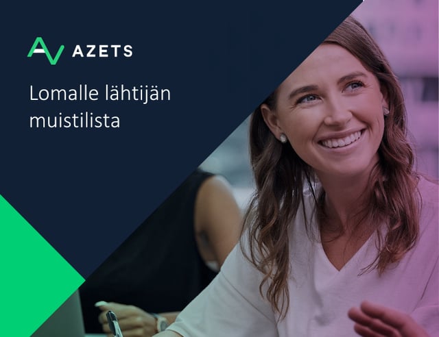 Lomalle l&auml;htij&auml;n muistilista